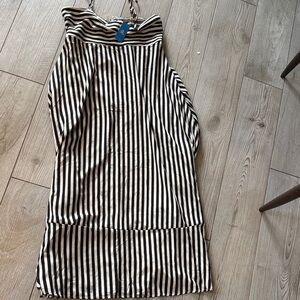 Cupshe Black and White Striped Maxi Dress